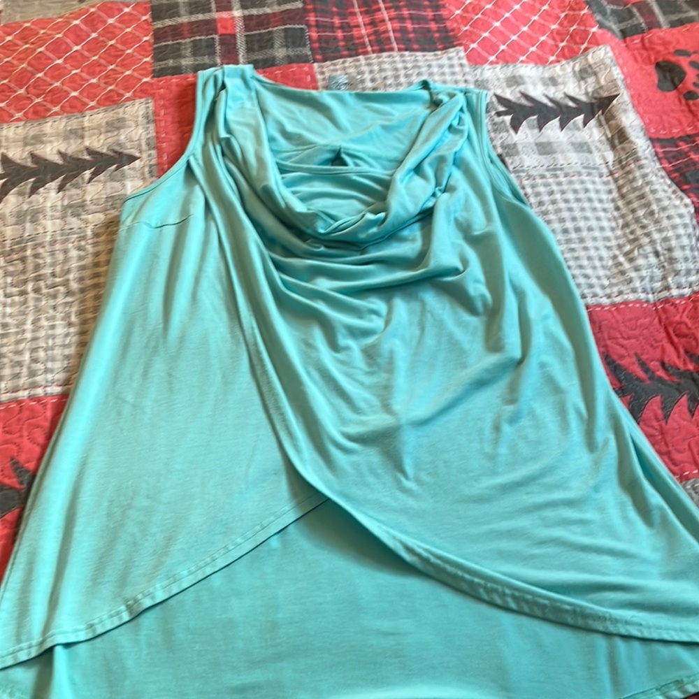 Teal dressy tank top